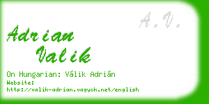 adrian valik business card